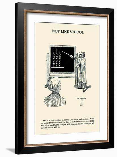 Not Like School-null-Framed Art Print