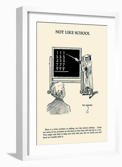 Not Like School-null-Framed Art Print