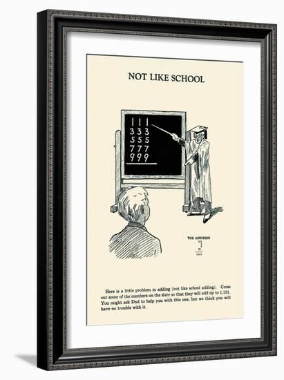 Not Like School-null-Framed Art Print