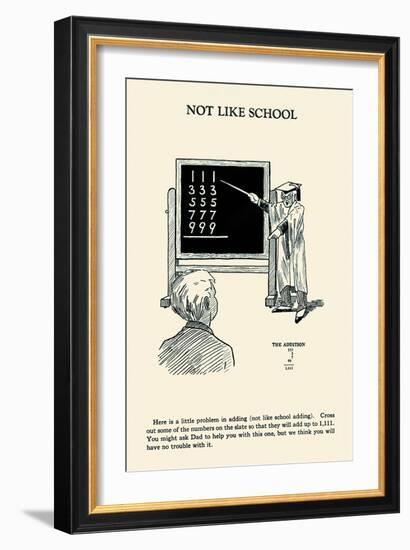 Not Like School-null-Framed Art Print