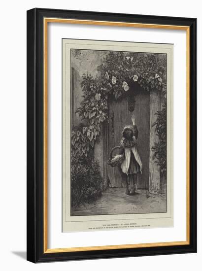 Not Tall Enough! from the Exhibition of the Royal Society of Painters in Water Colours-Arthur Hopkins-Framed Giclee Print