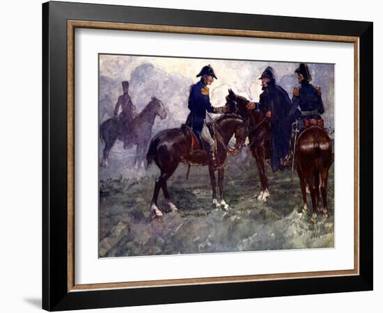 Not Till after the Battle Did Blucher and Wellington Meet, 1815-AS Forrest-Framed Giclee Print