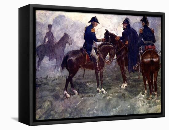 Not Till after the Battle Did Blucher and Wellington Meet, 1815-AS Forrest-Framed Premier Image Canvas