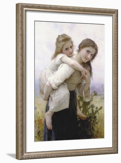 Not Too Much to Carry-William-Adolphe Bouguereau-Framed Art Print