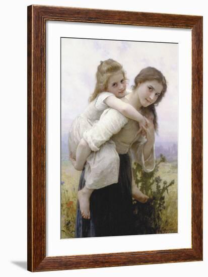 Not Too Much to Carry-William-Adolphe Bouguereau-Framed Art Print