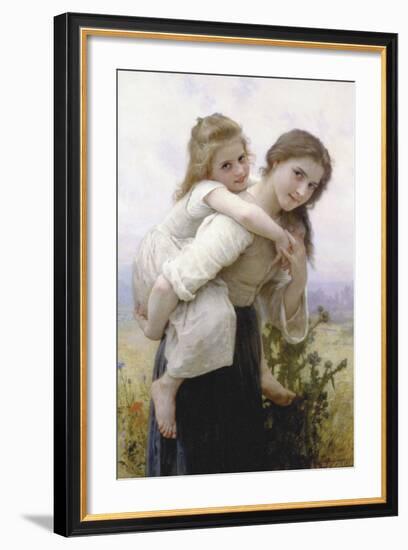 Not Too Much to Carry-William-Adolphe Bouguereau-Framed Art Print