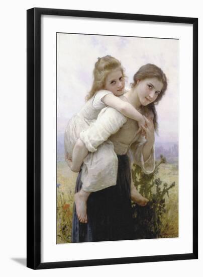 Not Too Much to Carry-William-Adolphe Bouguereau-Framed Art Print