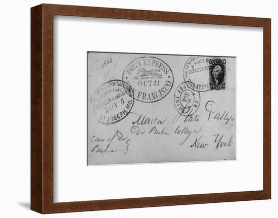 Note Sent Via the Pony Express-Nat Farbman-Framed Photographic Print