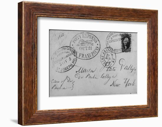Note Sent Via the Pony Express-Nat Farbman-Framed Photographic Print