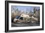 Note Written by Hurricane Katrina Victims on Vehicle Damged by Hurricane-John Cancalosi-Framed Photographic Print