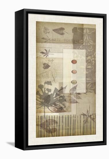 Notebook Collage V-Jennifer Goldberger-Framed Stretched Canvas