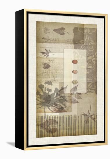 Notebook Collage V-Jennifer Goldberger-Framed Stretched Canvas