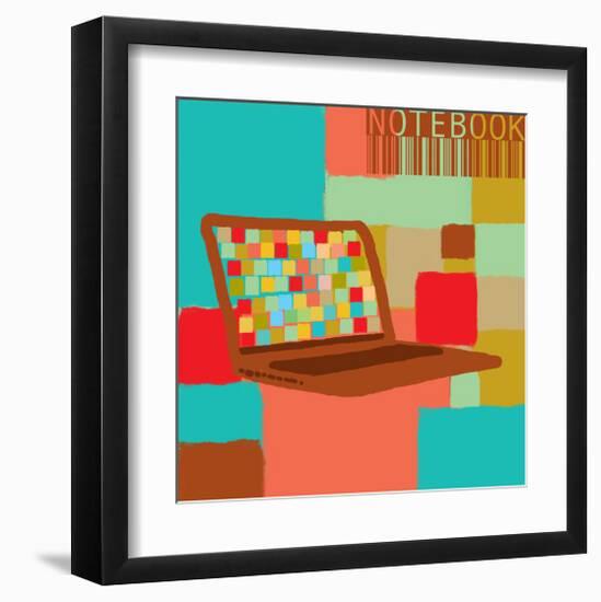 Notebook-Yashna-Framed Art Print