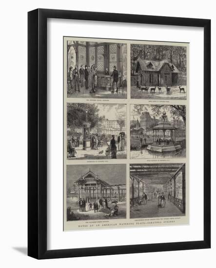 Notes at an American Watering Place, Saratoga Springs-null-Framed Giclee Print