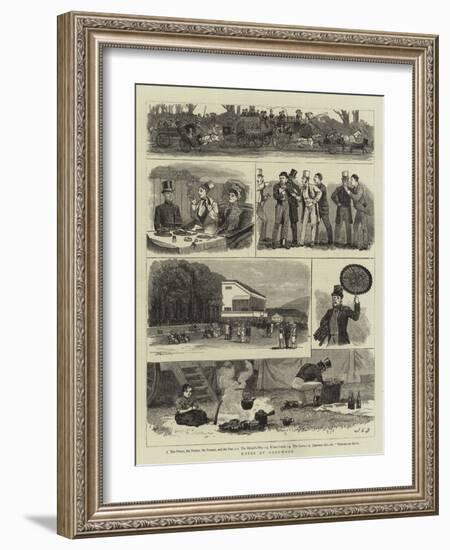 Notes at Goodwood-John Charles Dollman-Framed Giclee Print