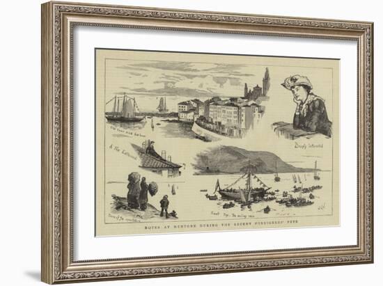 Notes at Mentone During the Recent Foreigners' Fete-William Lionel Wyllie-Framed Giclee Print