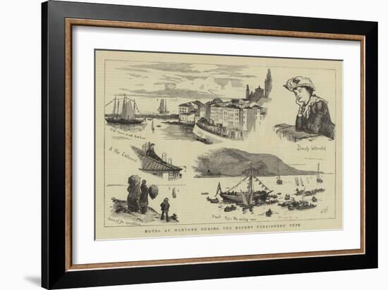 Notes at Mentone During the Recent Foreigners' Fete-William Lionel Wyllie-Framed Giclee Print