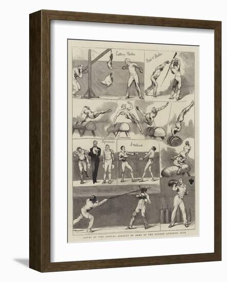 Notes at the Annual Assault of Arms of the London Athletic Club-null-Framed Giclee Print