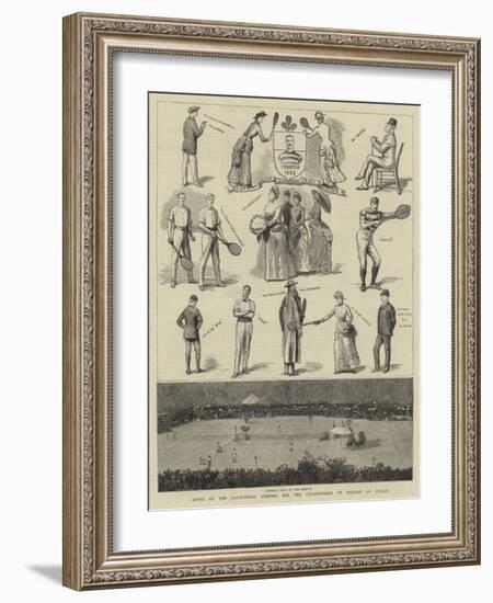 Notes at the Lawn-Tennis Meeting for the Championship of Ireland at Dublin-null-Framed Giclee Print