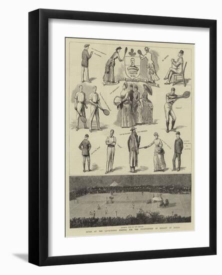 Notes at the Lawn-Tennis Meeting for the Championship of Ireland at Dublin-null-Framed Giclee Print