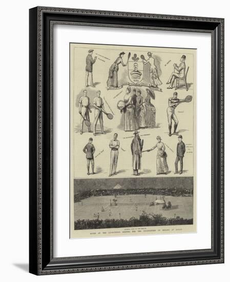 Notes at the Lawn-Tennis Meeting for the Championship of Ireland at Dublin-null-Framed Giclee Print