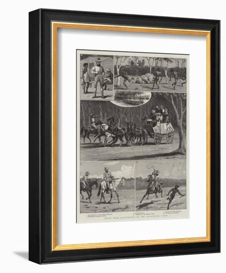 Notes from Queensland, on the Diamantina River-null-Framed Giclee Print