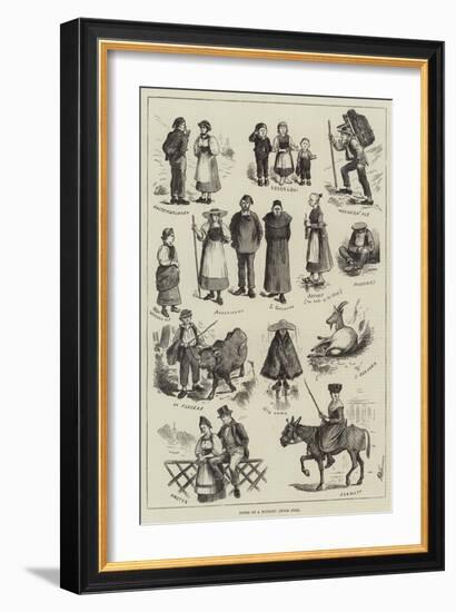 Notes of a Tourist, Swiss Folk-null-Framed Giclee Print