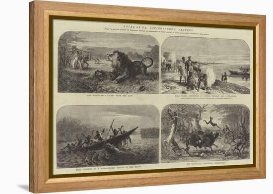 Notes of Dr Livingstone's Travels-Josiah Wood Whymper-Framed Premier Image Canvas