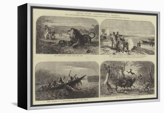 Notes of Dr Livingstone's Travels-Josiah Wood Whymper-Framed Premier Image Canvas