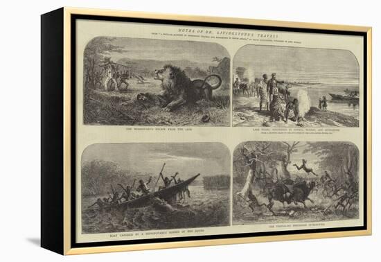 Notes of Dr Livingstone's Travels-Josiah Wood Whymper-Framed Premier Image Canvas