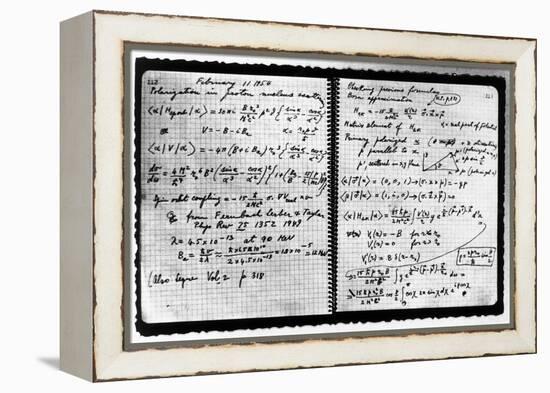 Notes Taken by Enrico Fermi-null-Framed Premier Image Canvas