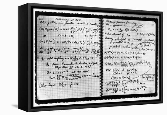 Notes Taken by Enrico Fermi-null-Framed Premier Image Canvas