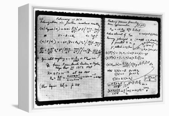 Notes Taken by Enrico Fermi-null-Framed Premier Image Canvas