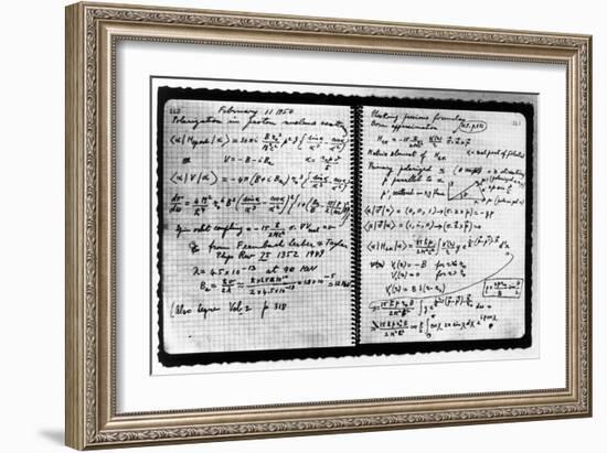 Notes Taken by Enrico Fermi-null-Framed Giclee Print