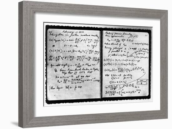 Notes Taken by Enrico Fermi-null-Framed Giclee Print