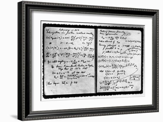 Notes Taken by Enrico Fermi-null-Framed Giclee Print