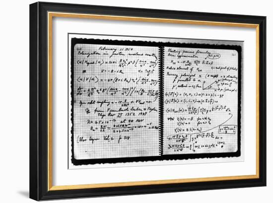 Notes Taken by Enrico Fermi-null-Framed Giclee Print