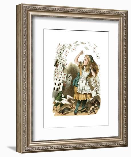 "Nothing But a Pack of Cards" Alice in Wonderland by John Tenniel-Piddix-Framed Art Print