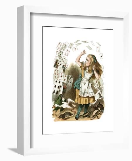 "Nothing But a Pack of Cards" Alice in Wonderland by John Tenniel-Piddix-Framed Art Print