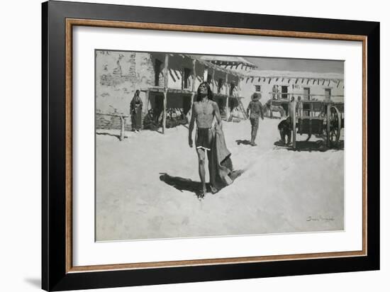 Nothing But Cheerful Looks Followed the Bat, C.1900-Frederic Remington-Framed Giclee Print