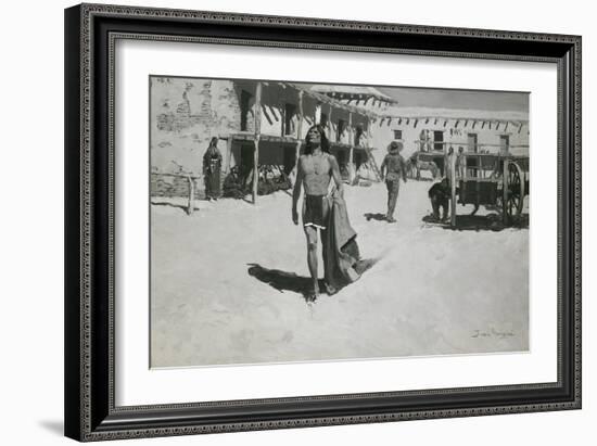 Nothing But Cheerful Looks Followed the Bat, C.1900-Frederic Remington-Framed Giclee Print