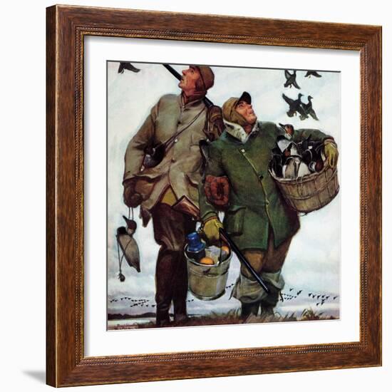 "Nothing but Decoys", December 1, 1951-Mead Schaeffer-Framed Giclee Print