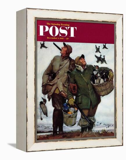 "Nothing but Decoys" Saturday Evening Post Cover, December 1, 1951-Mead Schaeffer-Framed Premier Image Canvas