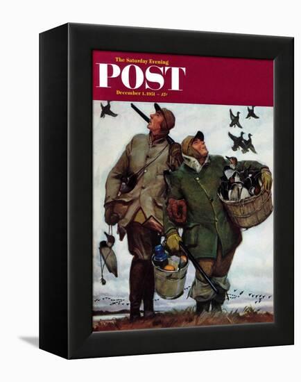 "Nothing but Decoys" Saturday Evening Post Cover, December 1, 1951-Mead Schaeffer-Framed Premier Image Canvas