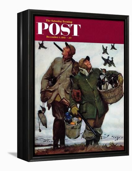 "Nothing but Decoys" Saturday Evening Post Cover, December 1, 1951-Mead Schaeffer-Framed Premier Image Canvas