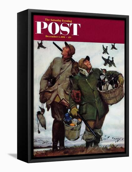 "Nothing but Decoys" Saturday Evening Post Cover, December 1, 1951-Mead Schaeffer-Framed Premier Image Canvas