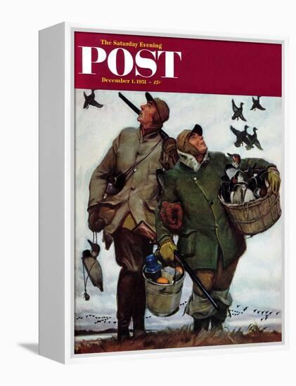 "Nothing but Decoys" Saturday Evening Post Cover, December 1, 1951-Mead Schaeffer-Framed Premier Image Canvas