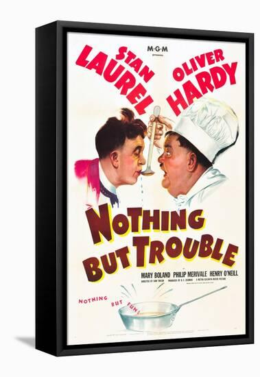 Nothing but Trouble, Stan Laurel, Oliver Hardy, 1944-null-Framed Stretched Canvas