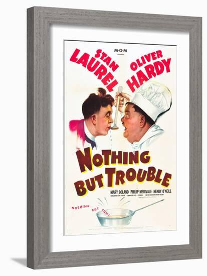 Nothing but Trouble, Stan Laurel, Oliver Hardy, 1944-null-Framed Art Print