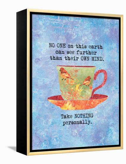 Nothing Personally Bird Cup-Bee Sturgis-Framed Stretched Canvas